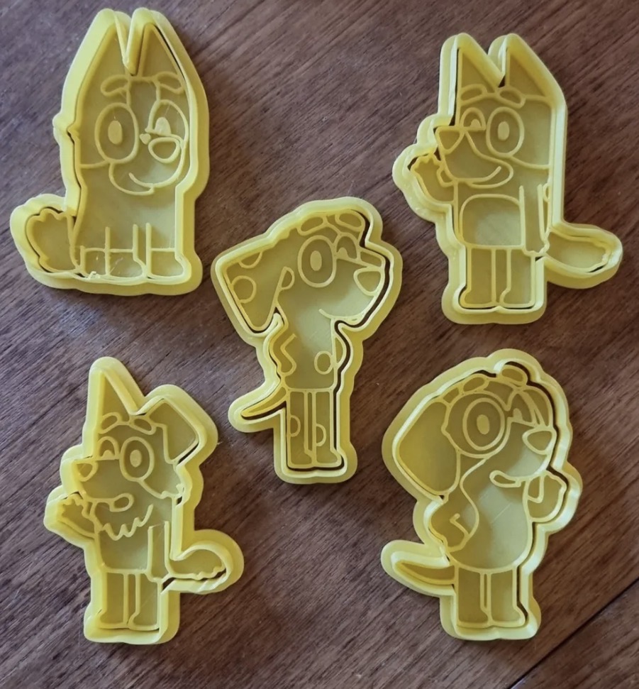 Cortadores dos personagens de Bluey