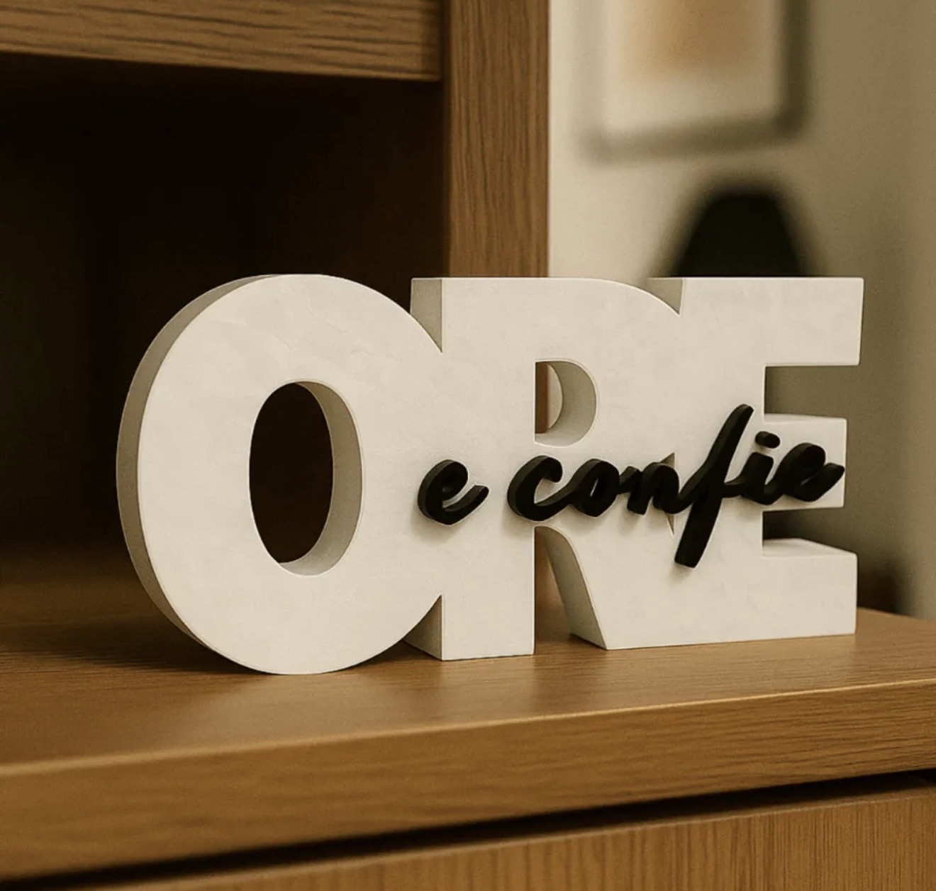 Enfeite de mesa Cristo Vive impresso em 3D